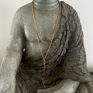 2 Elegant rose Gold Knot Necklace